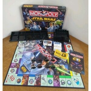Monopoly STAR WARS SAGA EDITION Board Game 2005 - 100% Complete Metal Miniatures